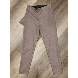 Zara plaid Stretch leggings pants size Small